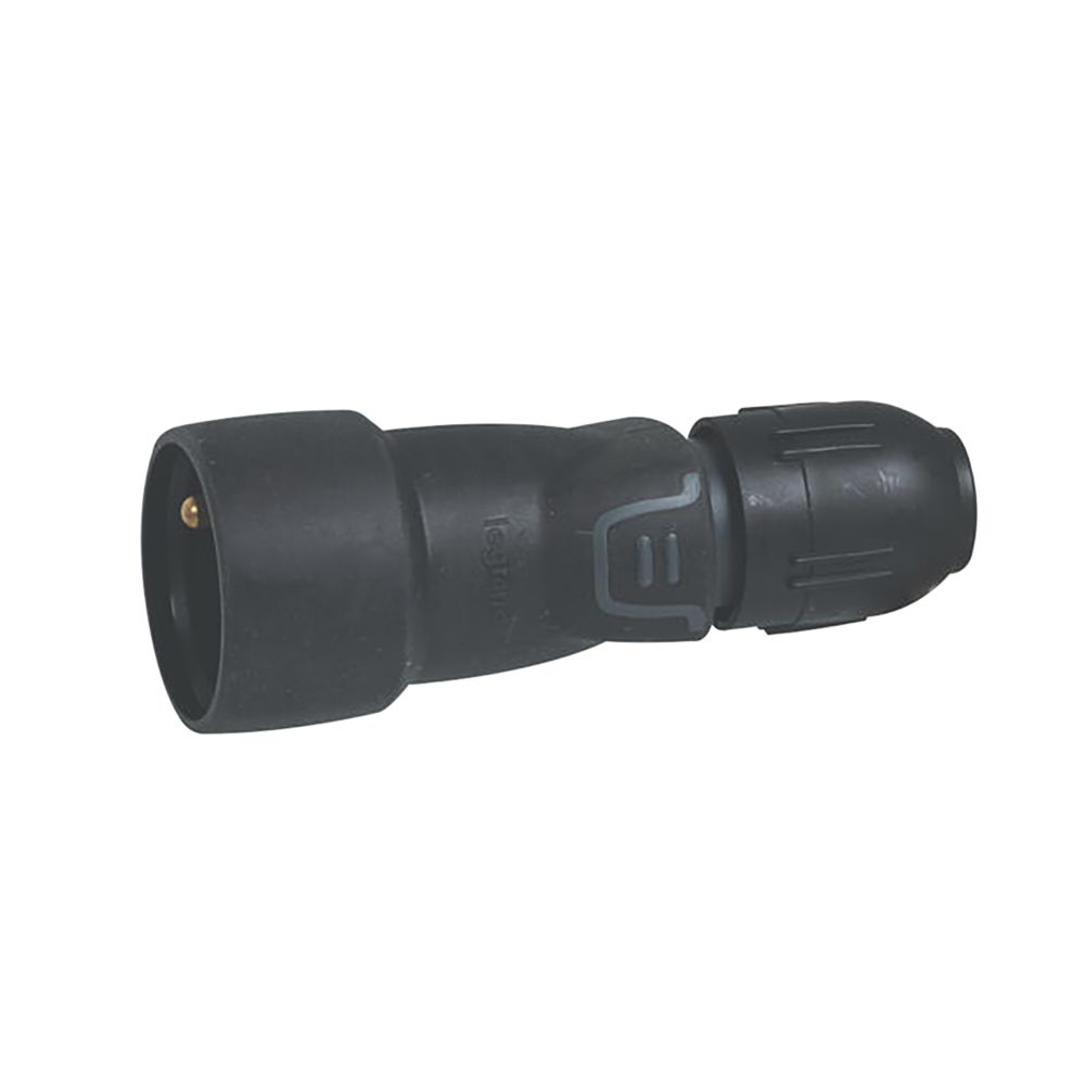 Prise noire 2P+T 16A en caoutchouc, Legrand