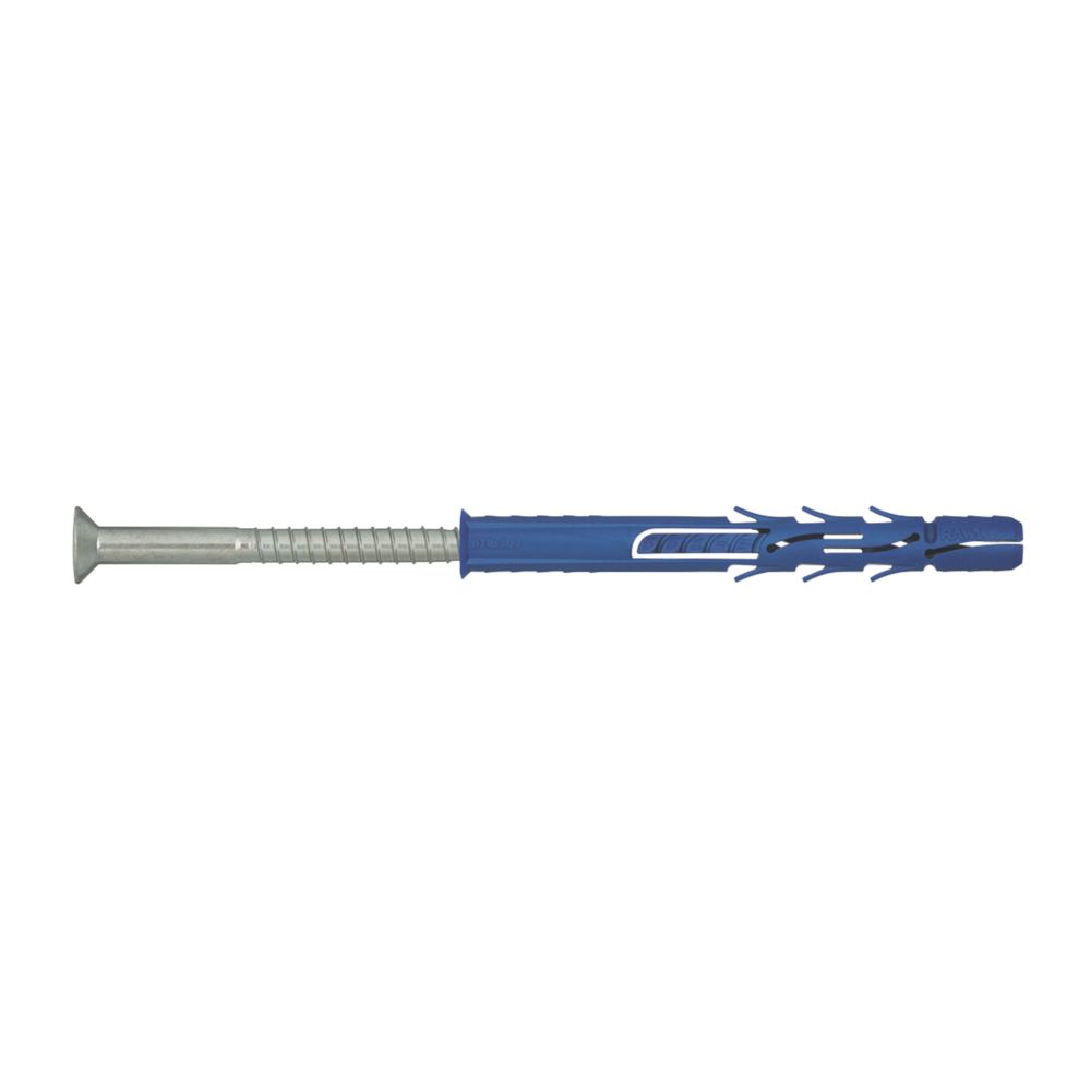 25 chevilles longues universelles avec collerette et vis TX Rawlplug FFI 10 x 120mm