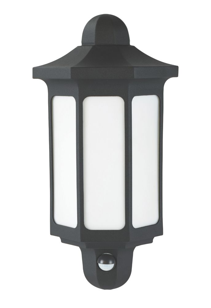 Demi-applique murale à LED d'extérieur LAP Dunham noire 8,5W 580lm