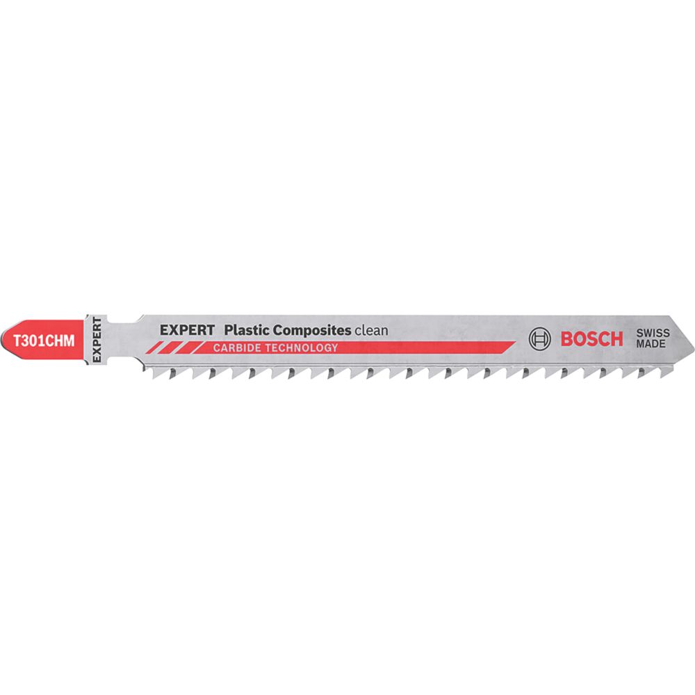 Lot de 3 lames pour scie sauteuse multi matériaux T 301 CHM 117mm Expert Bosch