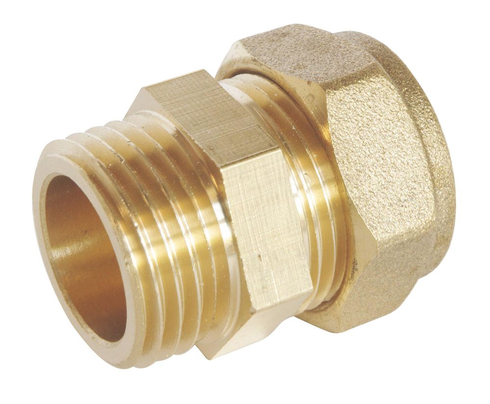 Raccord mâle bicône en laiton pour tube cuivre 14mm x 3/8" Somatherm