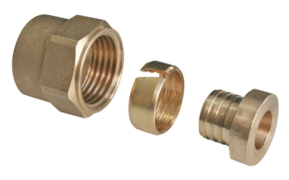 Raccord écrou tournant PER à compression 16mm x 15/21 - 1/2" Fixoconnect