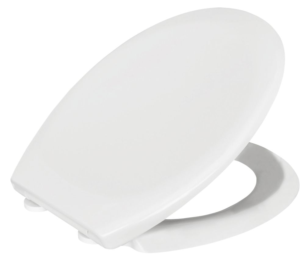Abattant de WC à frein de chute et ouverture rapide Bemis Ferno en plastique thermodurcissable blanc
