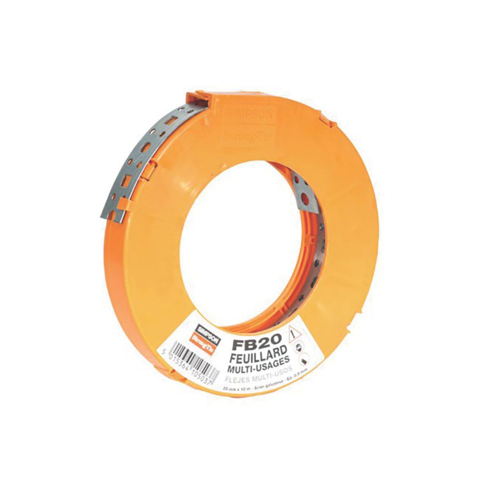Bande de fixation Simpson Strong-Tie FB20 acier galvanisé 10m x 20mm 1 pièce