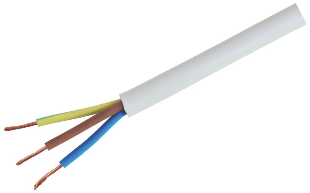 Câble électrique souple HO5VV-F 3G1 mm² 50m blanc