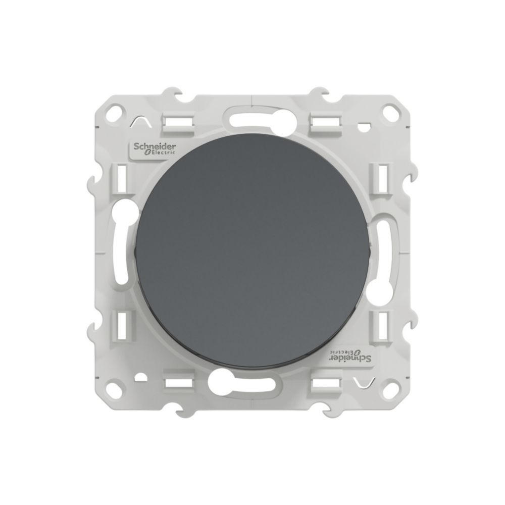 Va-et-vient 1 poste Odace Anthracite Schneider