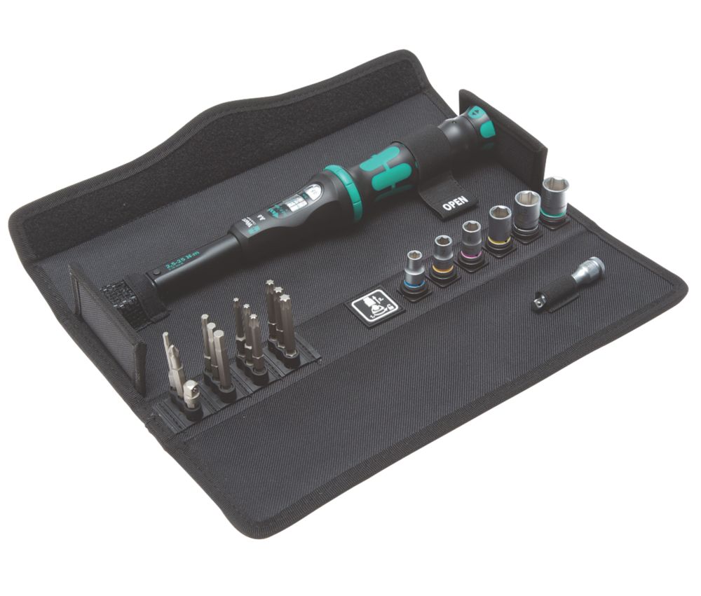 Kit de clé dynamométrique réglable Click-Torque A 6 1 Wera 20 pièces