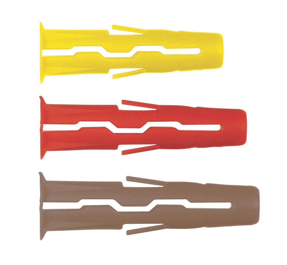 Assortiment de 144 chevilles universelles en plastique Uno Rawlplug