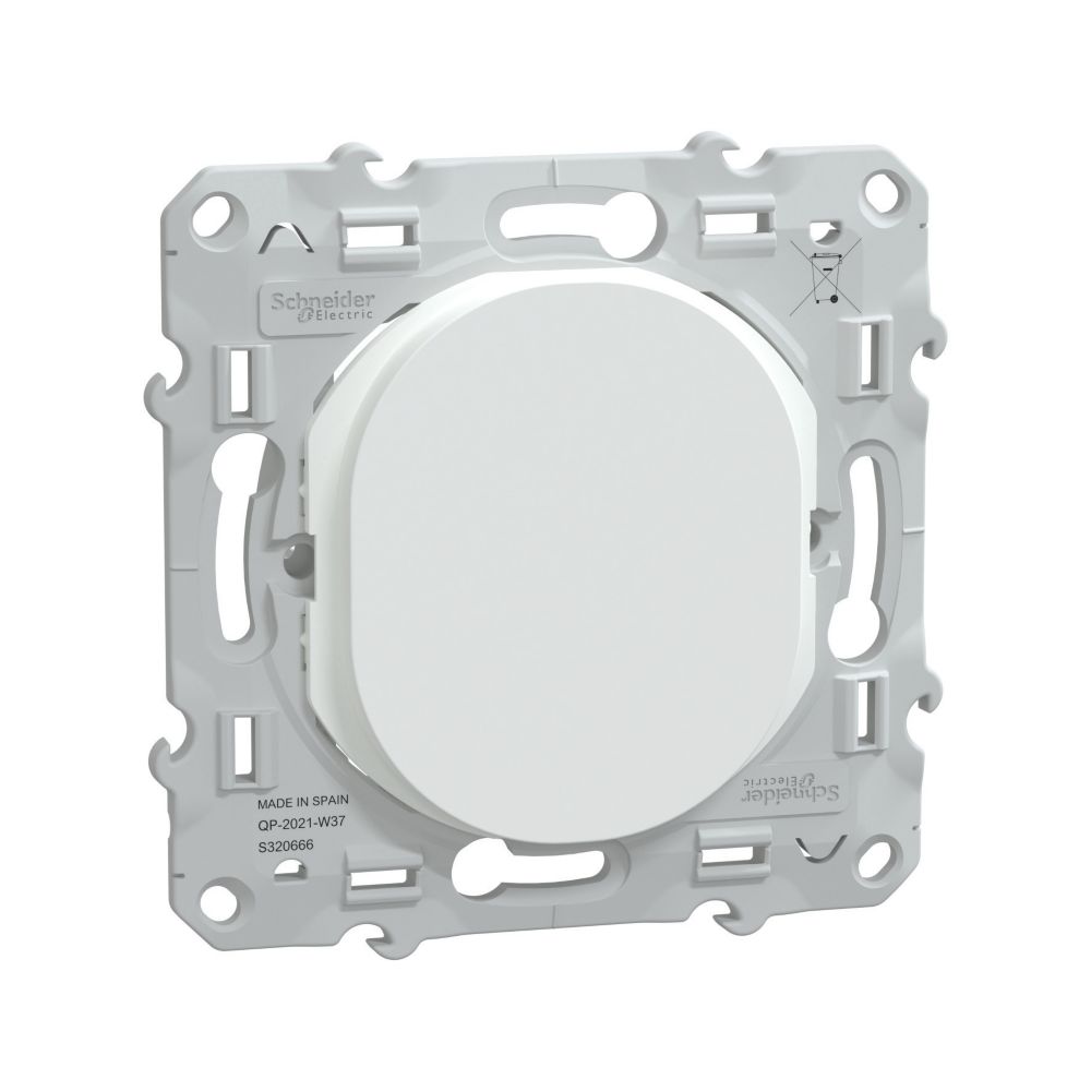 Obturateur 1 poste Ovalis Blanc Schneider