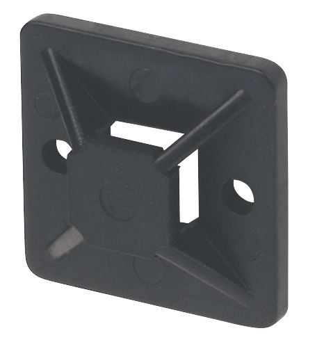 100 embases adhésives bidirectionnelles noires 19 x 19mm