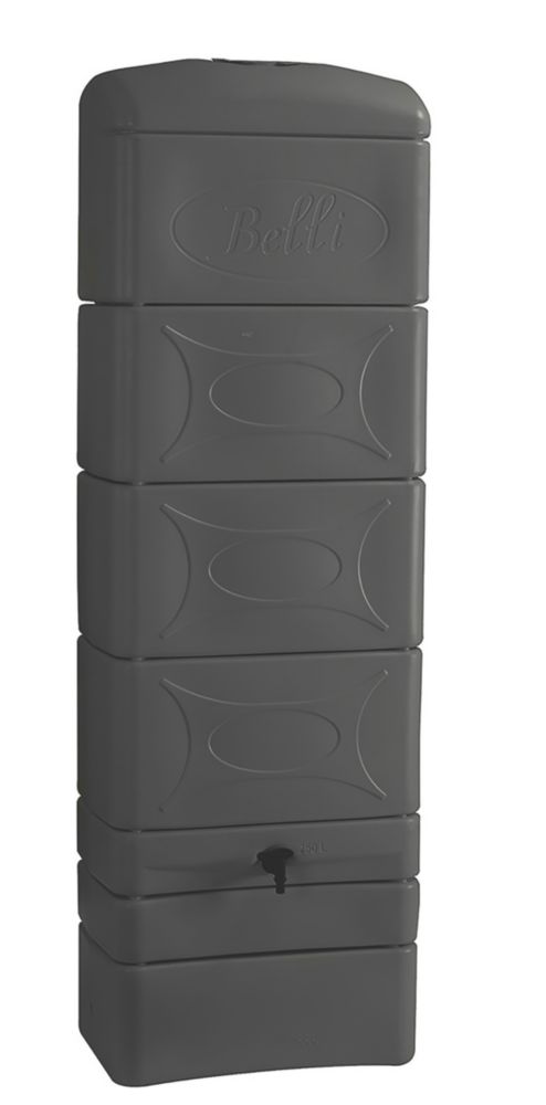 Récupérateur d'eau de pluie Belli Deco à fixation murale, gris anthracite, 300L