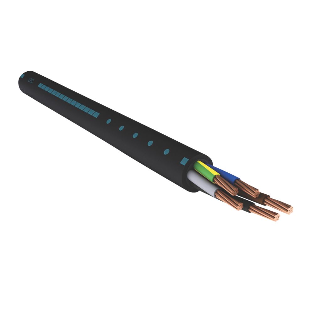 Câble électrique rigide R2V 5G6 mm² 50m noir