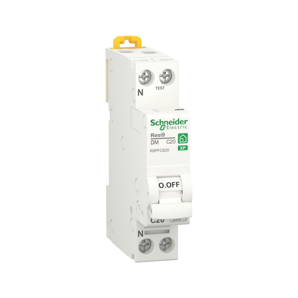 Disjoncteur 20A type C A vis 3kA 1P+N peignable Resi9 XP Schneider