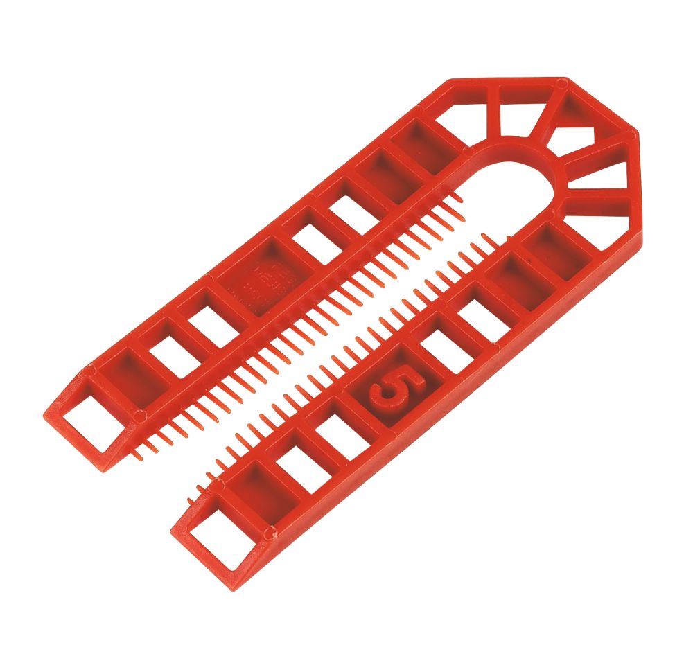 Cales Pour Carrelage - Lot De 200, 3mm (1/8”), Forme U Rouge - Pour Pose Précise Marbre, Granit, Porcelaine