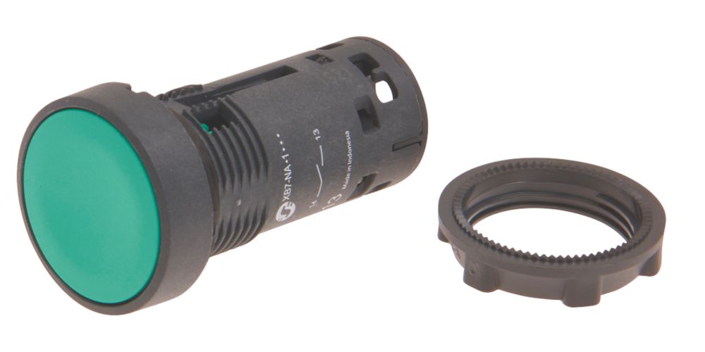 Bouton-poussoir encastré vert à ressort de rappel XB7NA31 NF Schneider