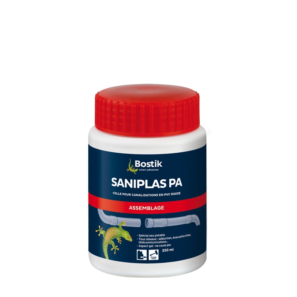 Colle pour tuyaux en PVC Saniplas 250ml Bostik