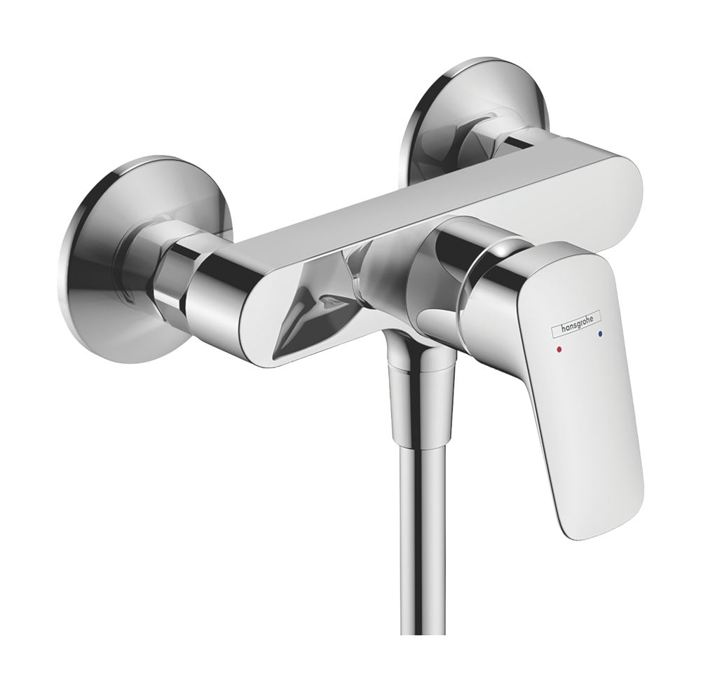 Mitigeur de douche chromé exposé Logis Hansgrohe