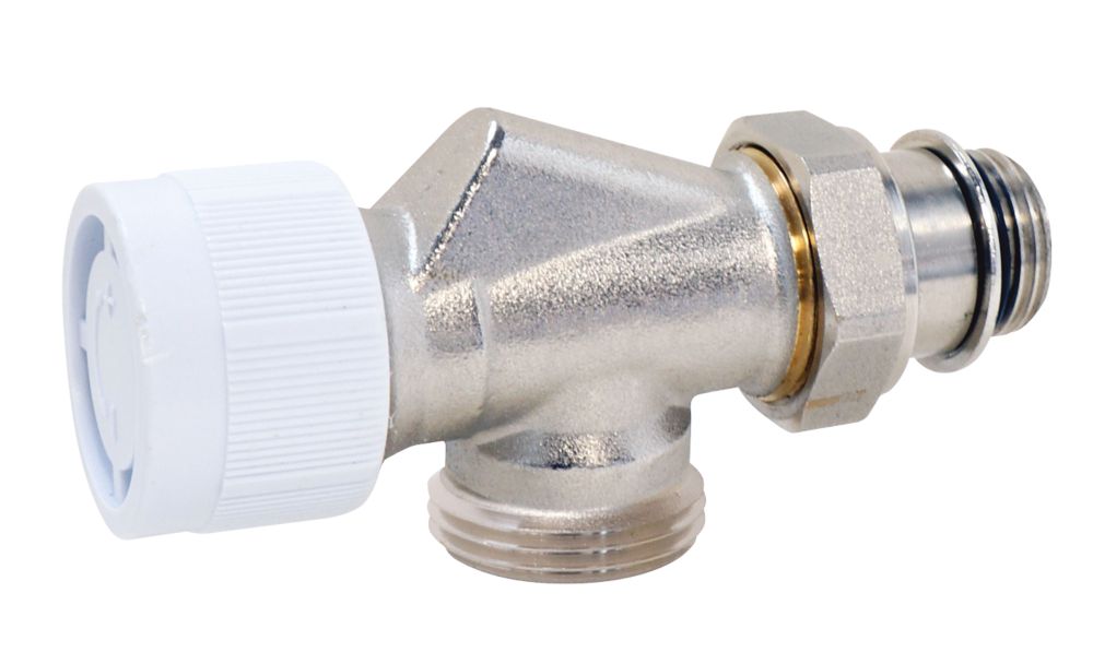 Robinet de radiateur thermostatique coudé et droit Somatherm EK 3/4" x 1/2"