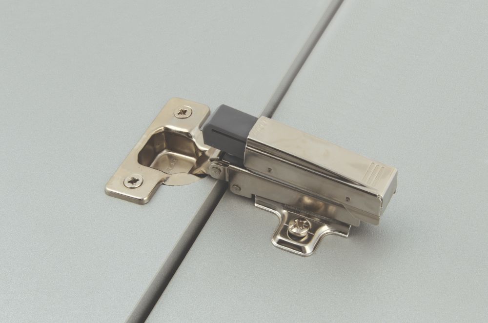 Accessoire à clipser sur charnière, fermeture douce, nickel satiné Blum 80mm, lot de 2