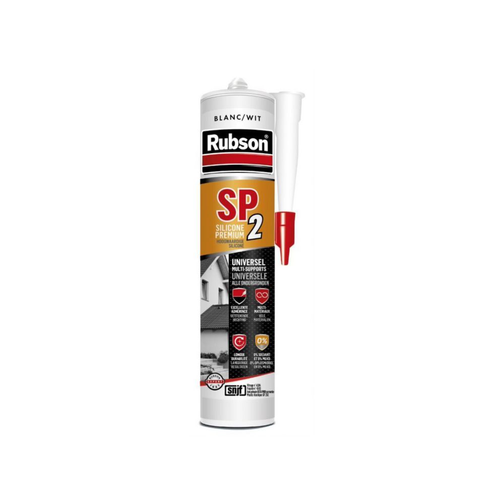 RUBSON Mastic silicone SP2 Universel Blanc Cartouche 300ml