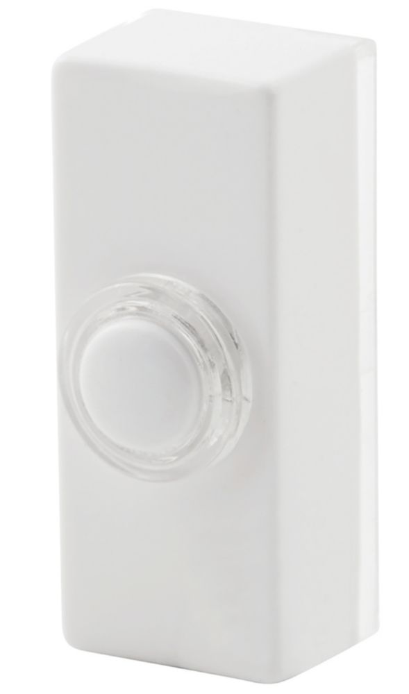 Bouton de sonnette filaire lumineux Blyss blanc