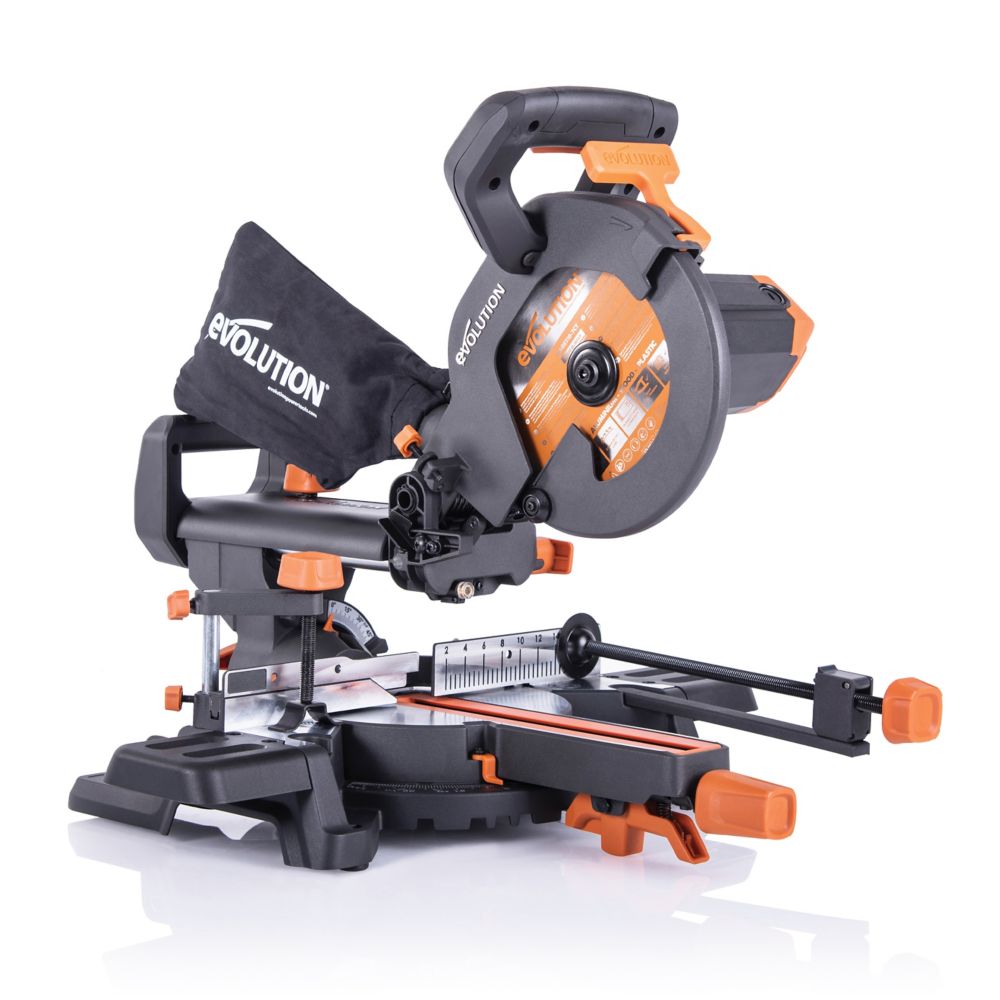 Scie à onglet radiale coulissante filaire 210mm 220-240V Evolution R210SMS+ 1500W