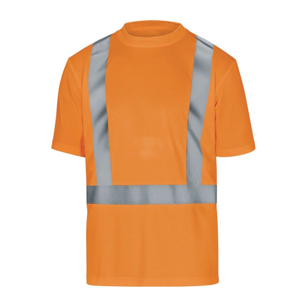 T-shirt à manches courtes haute visibilité Delta Plus Comet orange, taille M