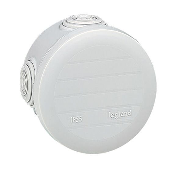 Boîte de dérivation ronde IP55 à 4 entrées diamètre 70mm profondeur 45mm Plexo Legrand