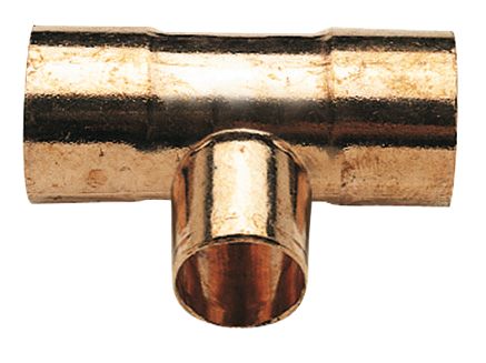 Té réduit femelle cuivre à souder 28 x 16 x 28mm Pronorm, lot de 10