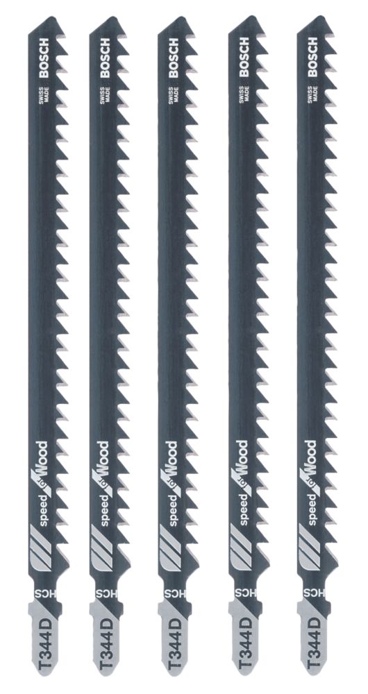 Lot de 5 lames pour scie sauteuse 152mm T344D Bosch