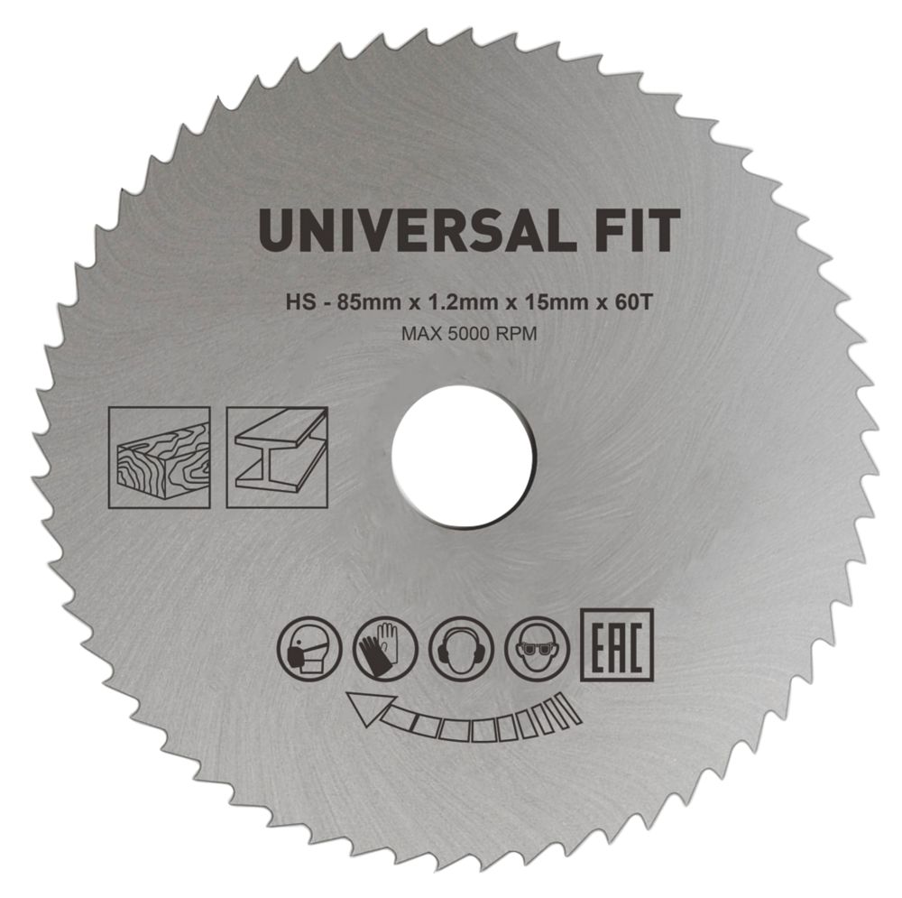 Lame de scie circulaire 85 x 15mm 60 dents