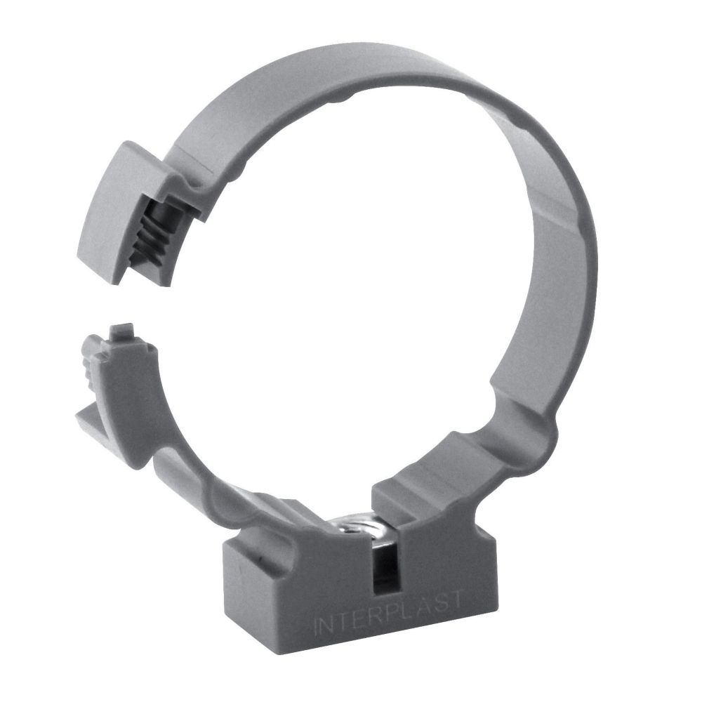 Collier de fixation monobloc PVC 40mm gris Fitt, lot de 10