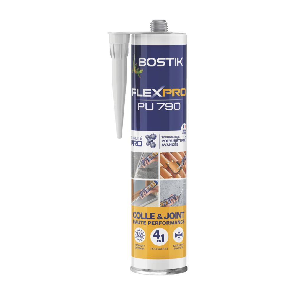 Mastic colle et joint FLEXPRO PU790 blanc 300ml Bostik