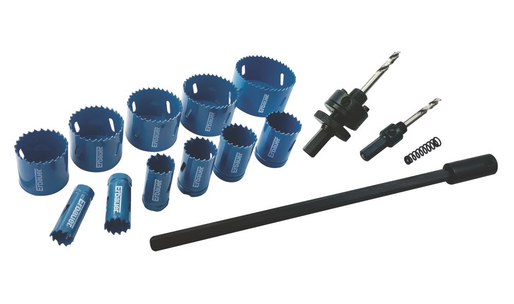 Coffret de 11 scies cloches multi-matériaux Erbauer