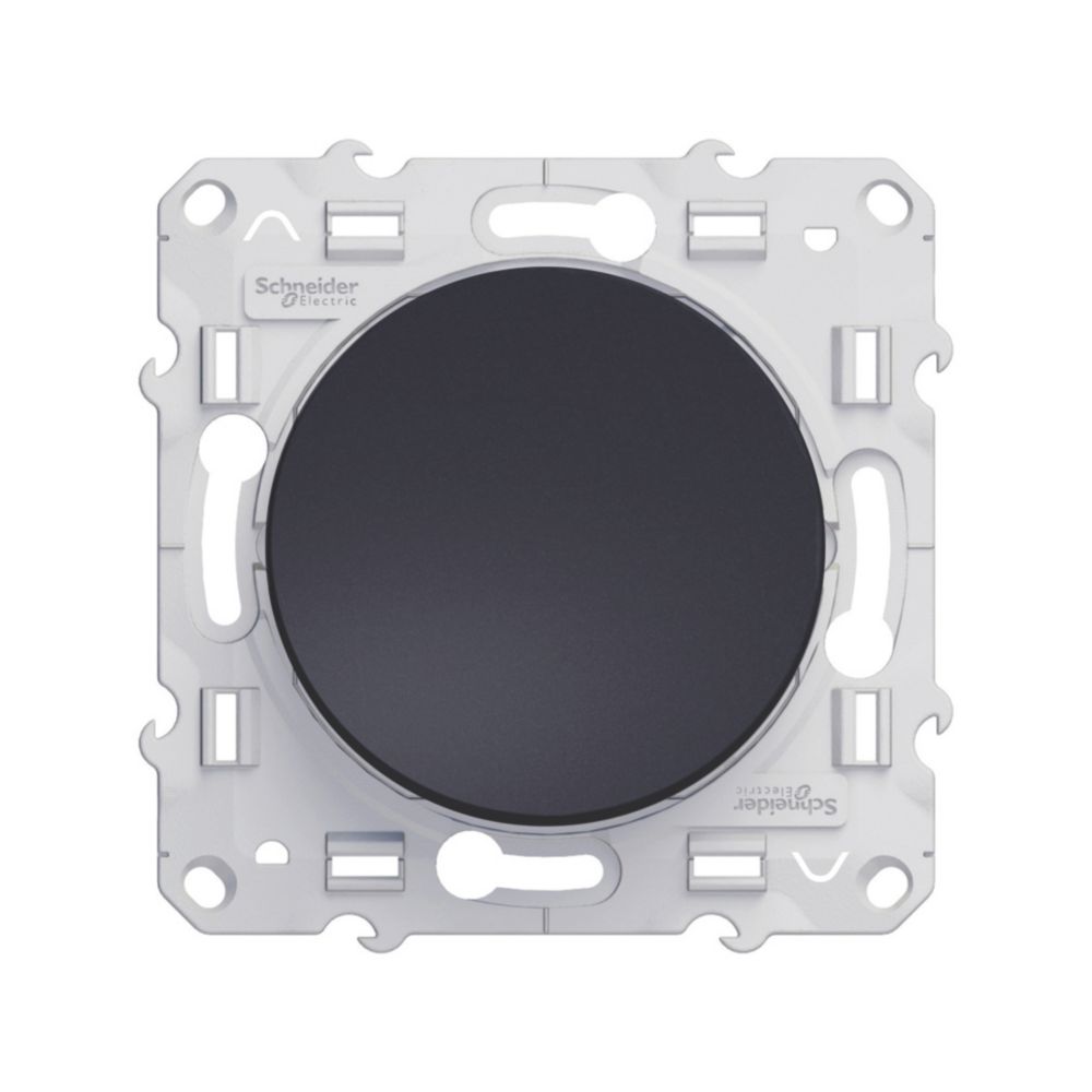 Poussoir 1 poste Odace Anthracite Schneider
