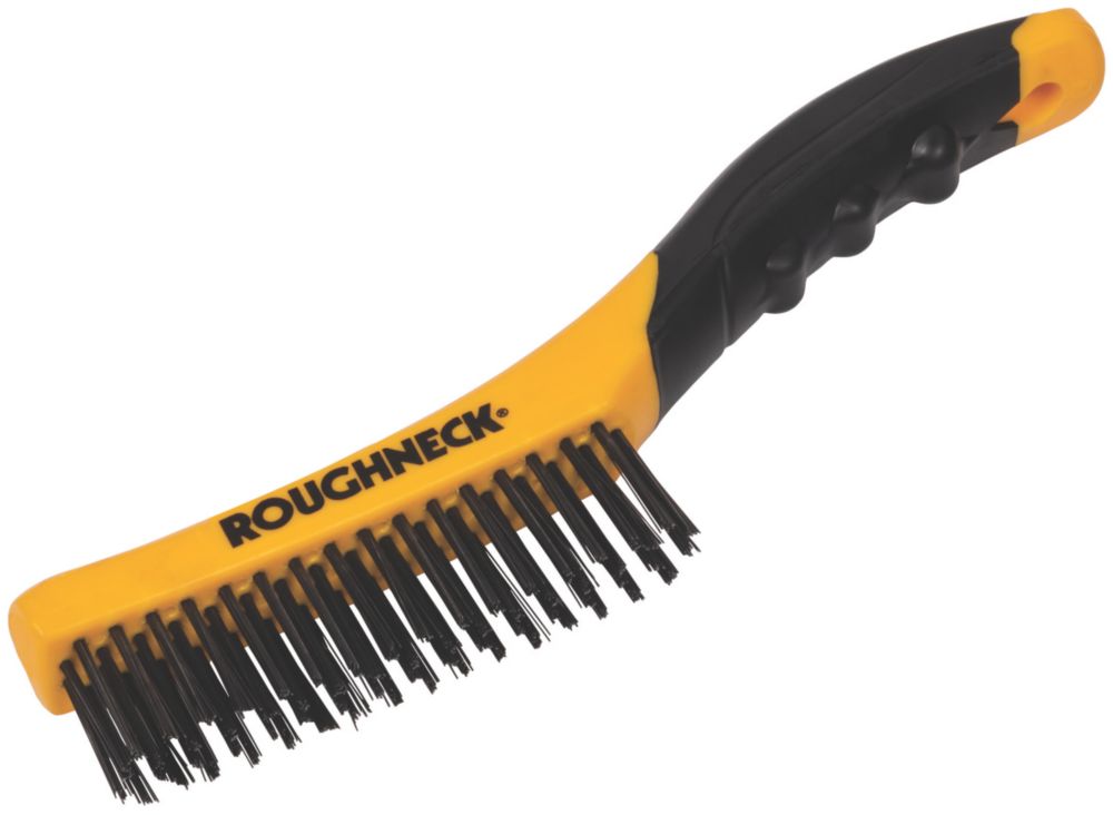 Brosse métallique avec poignée à manchon antidérapant Roughneck