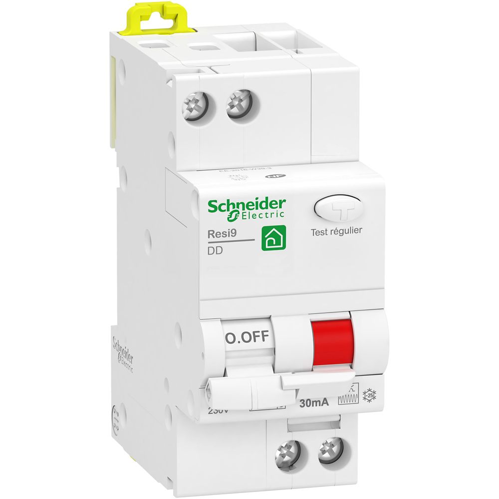 Disjoncteur différentiel Type C 25A 30mA 3kA 1P+N type FSI Resi9 XP Schneider