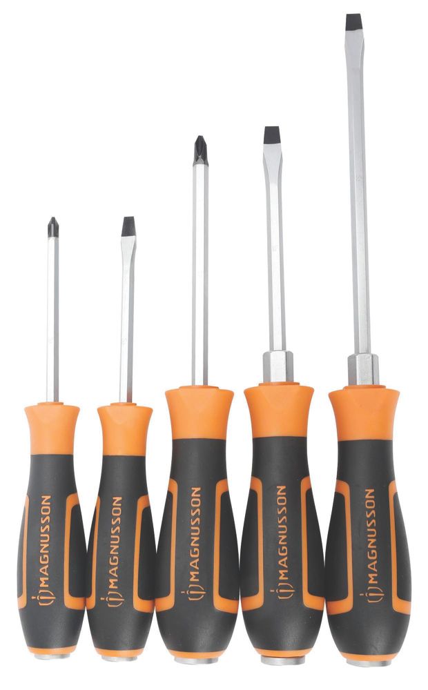 Assortiment de 5 tournevis burins Magnusson