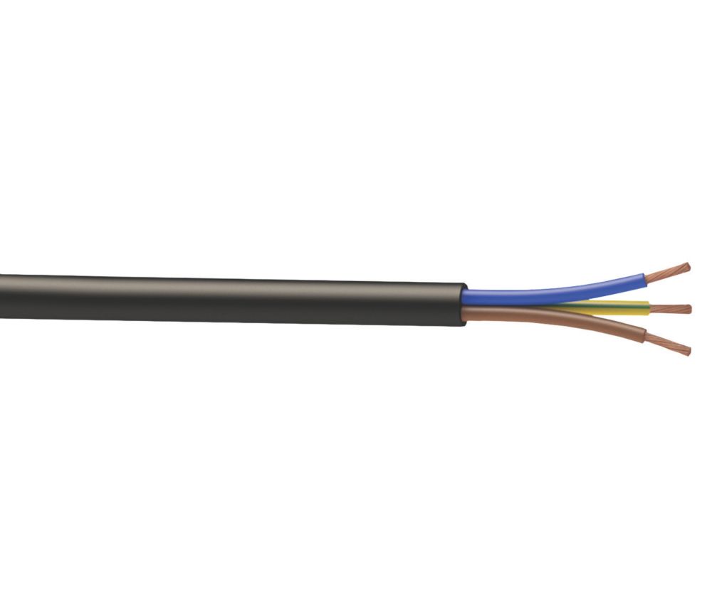 Câble électrique souple HO7RN-F 3G1,5 mm² 10m noir