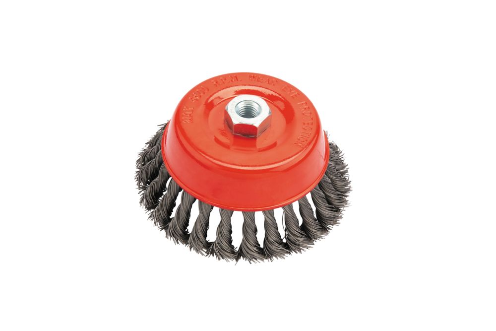 Brosse torsadée acier pour meuleuse 150 mm