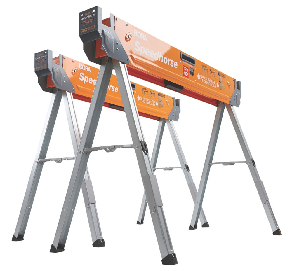 Lot de 2 chevalets de sciage Bora Speedhorse 114cm