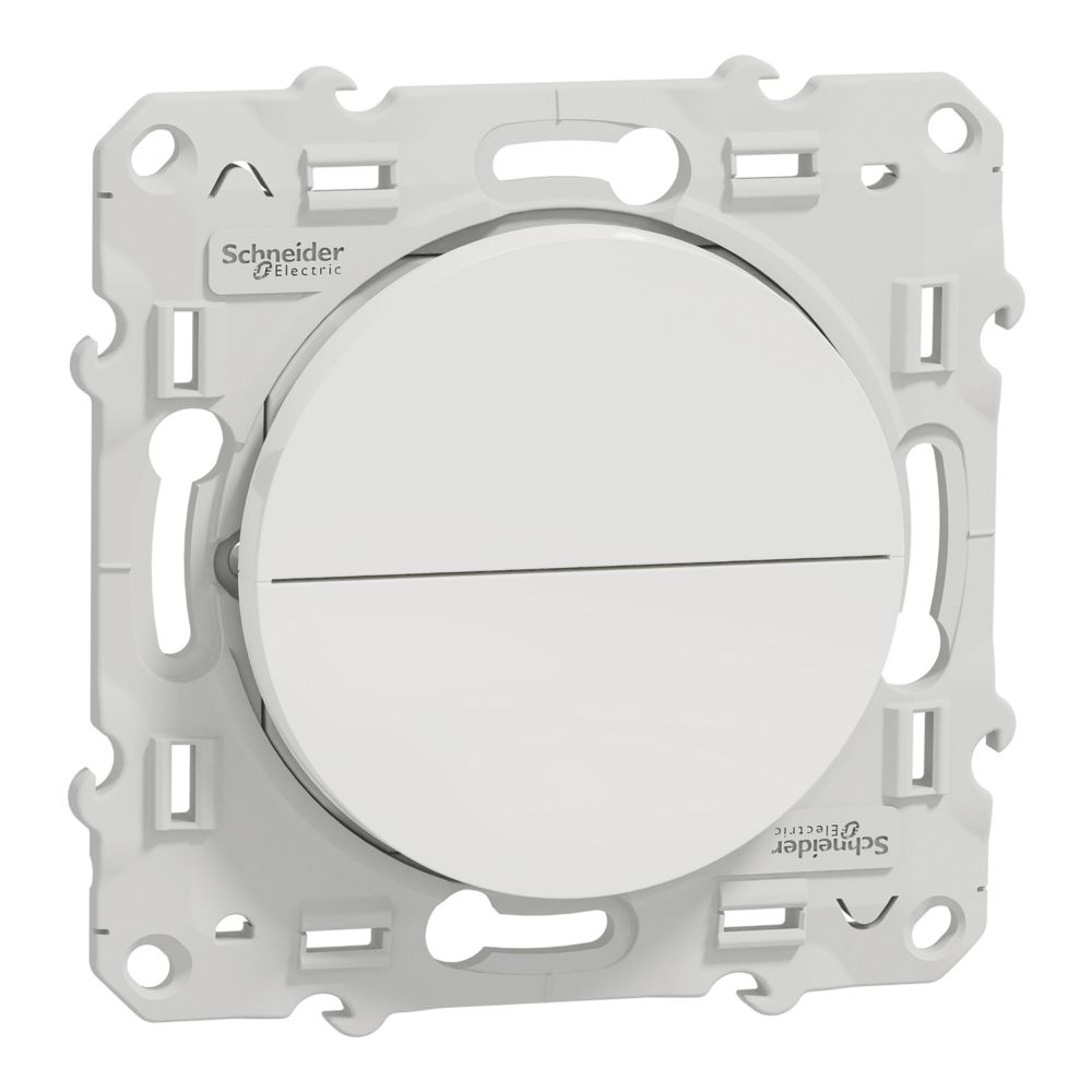 Poussoir volet roulant 1 poste Odace Blanc Schneider