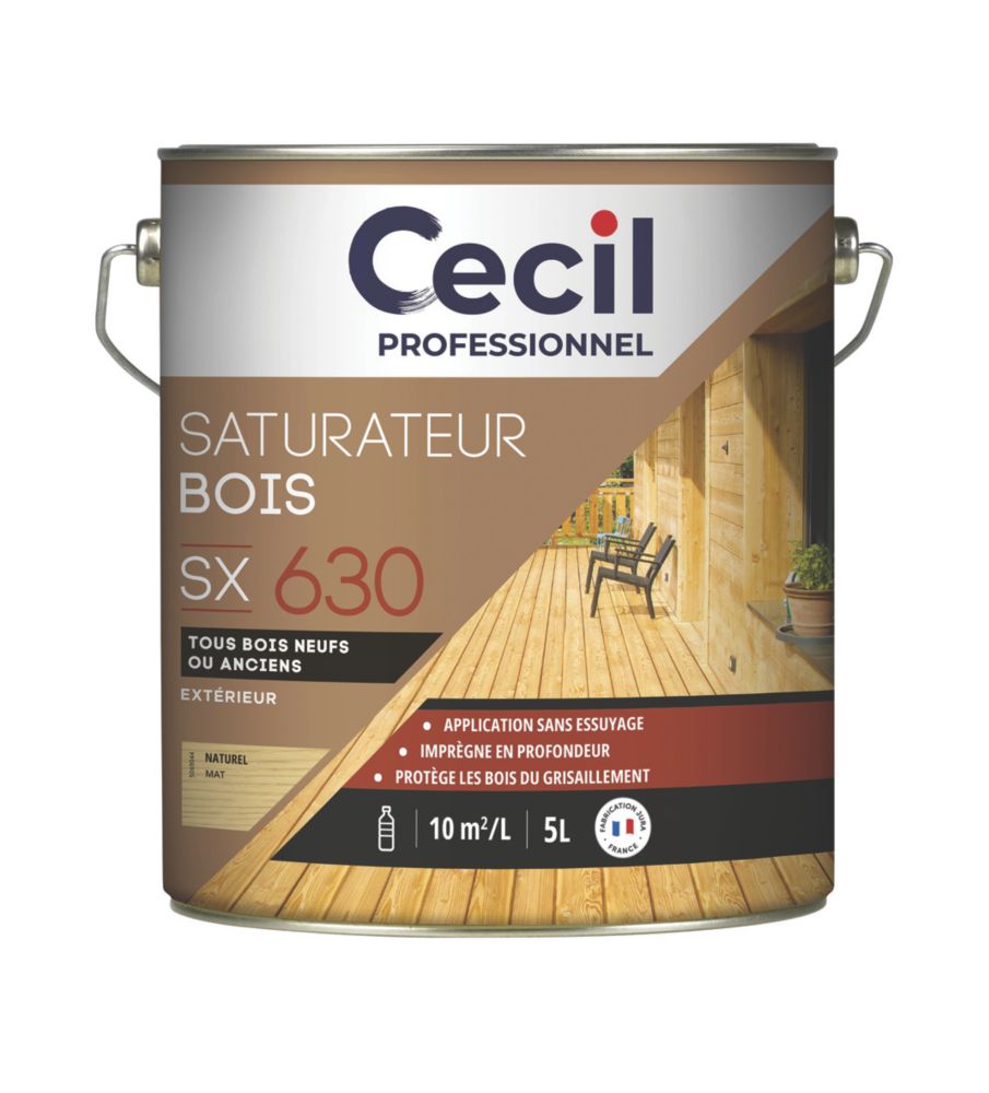 Saturateur bois Cecil Professionnel naturel 5L