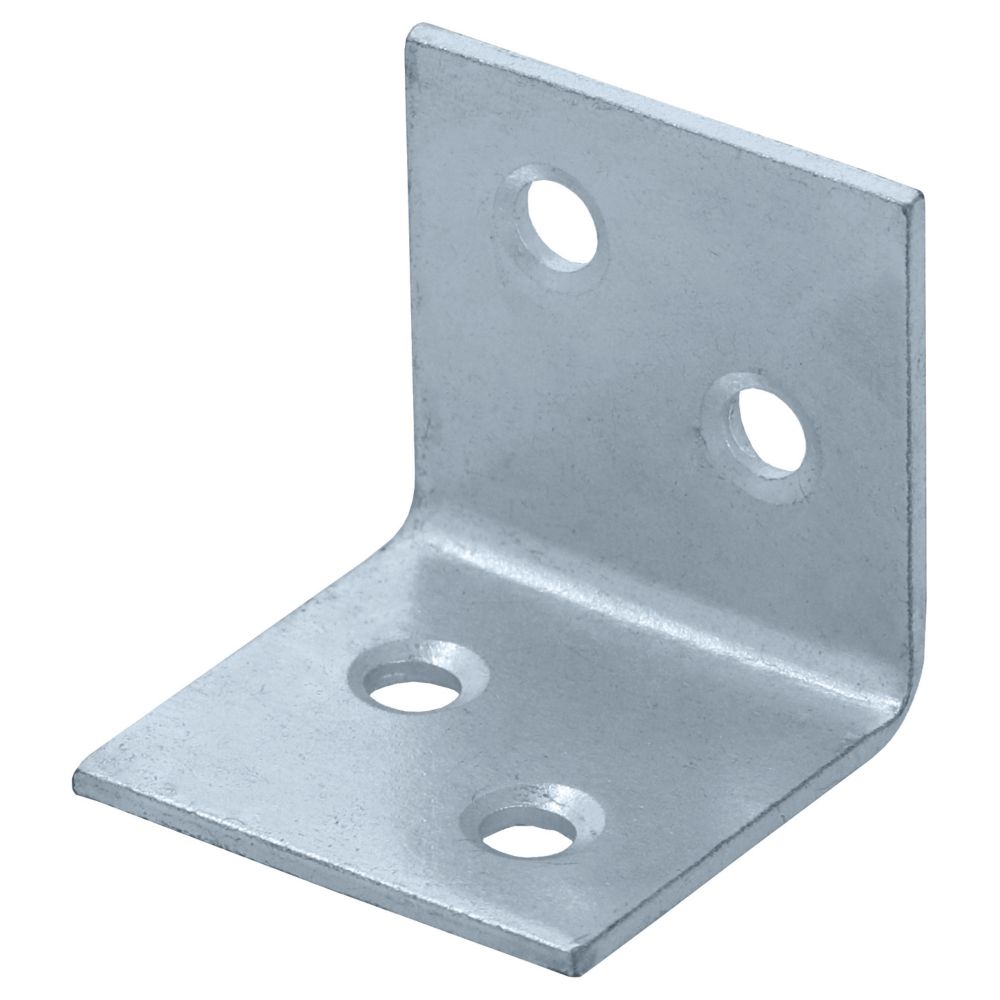 Équerre de fixation galvanisée Suki 30 x 30mm, lot de 30