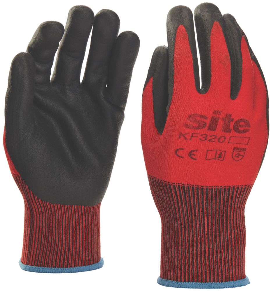  LLD014SLX8809  Forcefield - Samurai chaud mousse sécurité gants  de travail isolés de haute dextérité - rouge - taille grande - Paquet de 2