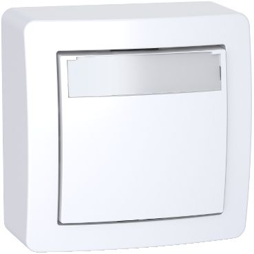 Poussoir porte étiquette blanc Schneider Alrea