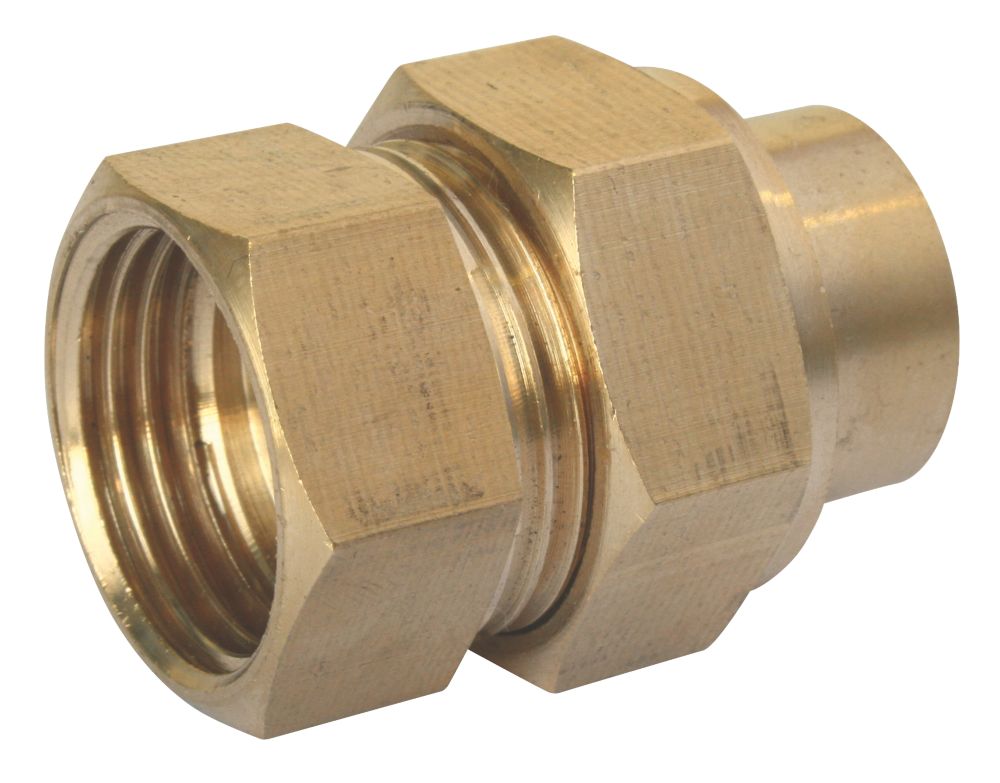 Union 3 pièces droit FF à souder 12mm x 3/8" Pronorm, lot de 2