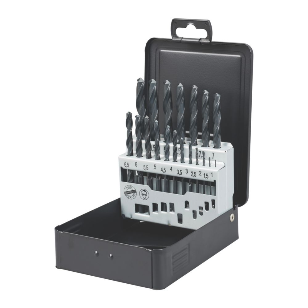  Ensemble de 19 forets à métaux à tige droite Milwaukee