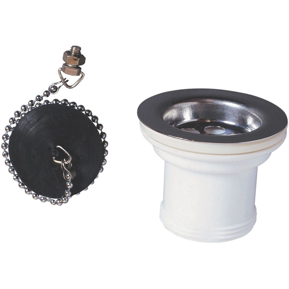 Bonde d'évier Wirquin avec bouchon 250mm