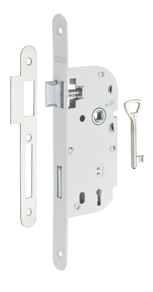 Serrure encastrée Thirard blanche 63 x 230mm